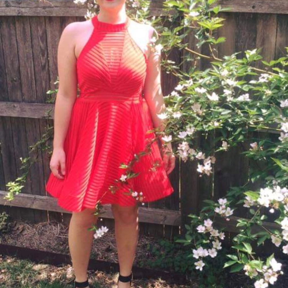Halter/Choker Style Red Dress